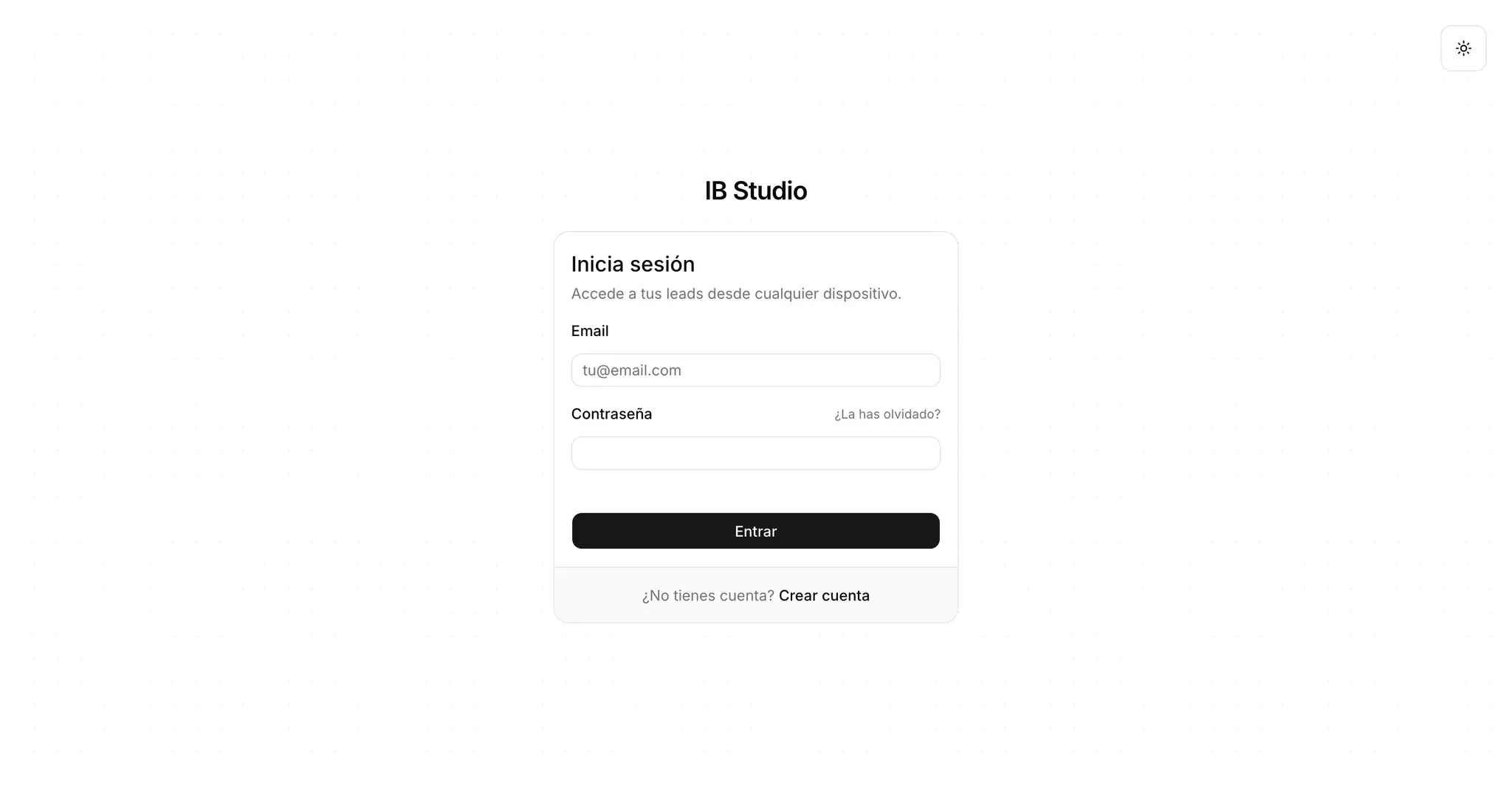 Login and registration page